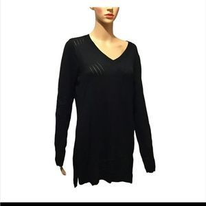 Metric Sweater Knit Black Womens Size Large
